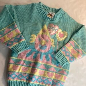 Hot Fudge Girls Pastels Clown Knit Sweater Toddler 2t?